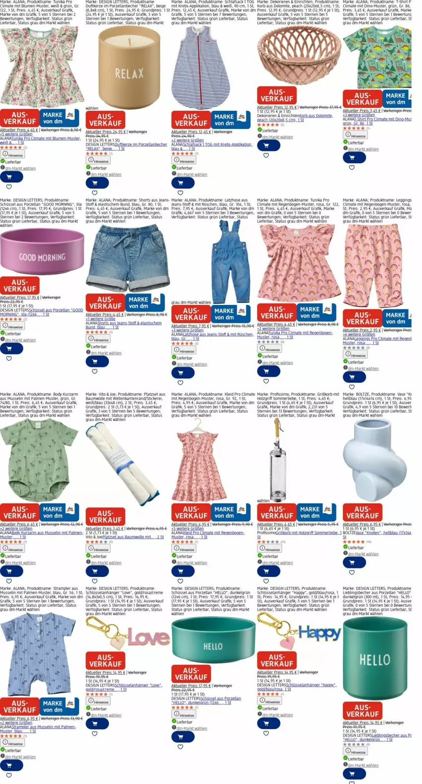 Aktueller Prospekt Dm Drogerie - Prospekte - von 10.11 bis 19.11.2025 - strona 22 - produkty: Anhänger, asti, Astra, Bau, baumwolle, Becher, blume, blumen, body, creme, Duftkerze, eis, Elan, elle, gin, grill, Holz, hose, jeans, kerze, kleid, korb, Krebs, Latzhose, leggings, LG, merl, Profissimo, reis, rel, rum, sac, schlafsack, schüssel, shirt, shorts, sim, Strampler, T-Shirt, Ti, tisch, tunika, Vase, wolle