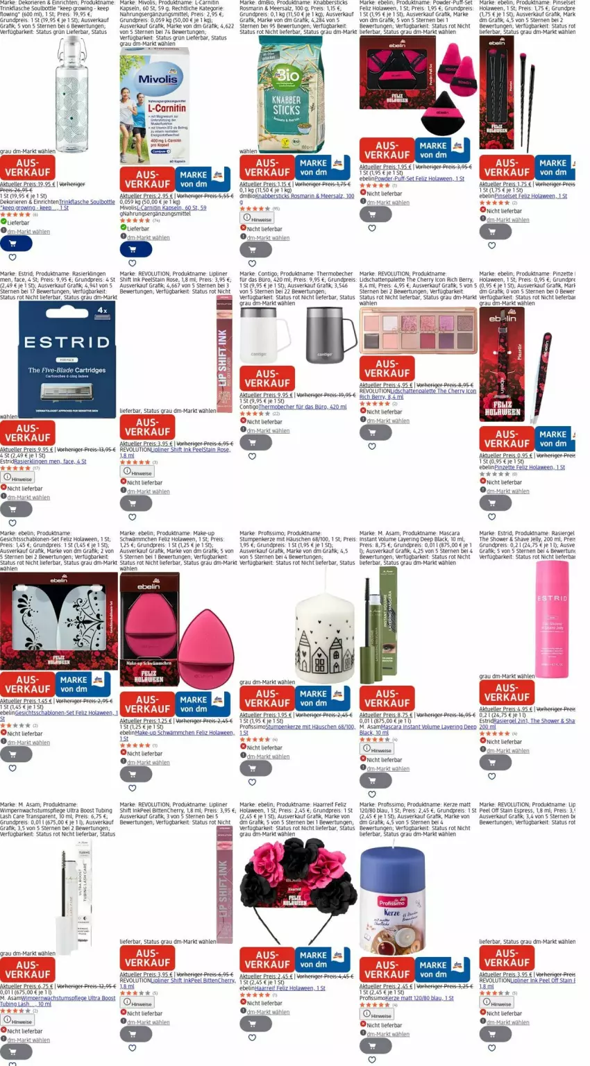 Aktueller Prospekt Dm Drogerie - Prospekte - von 10.11 bis 19.11.2025 - strona 23 - produkty: Becher, bio, eis, elle, flasche, Germ, gin, kerze, lack, mab, Make-up, Mascara, meersalz, Palette, Pinsel, Pinselset, Pinzette, Profissimo, Rana, rasiergel, Rasierklinge, rasierklingen, reis, reiss, ring, rosmarin, Rowi, rum, salz, sim, tee, Ti, trinkflasche, uhr