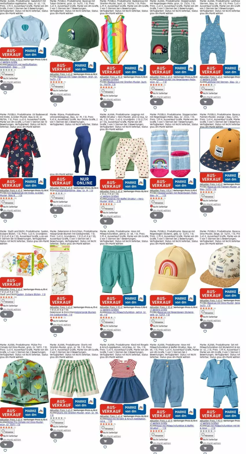 Aktueller Prospekt Dm Drogerie - Prospekte - von 10.11 bis 19.11.2025 - strona 30 - produkty: Anzug, Bad, badeanzug, ball, blume, blumen, Blüte, Cap, deo, eis, elle, gin, Girlande, Holz, hose, kirsch, kleid, Krebs, Latzhose, leggings, Luftballon, Mütze, orange, Overall, reifen, reis, rel, ring, shirt, shorts, socken, Sweatshirt, Ti, topper, usb, WICK