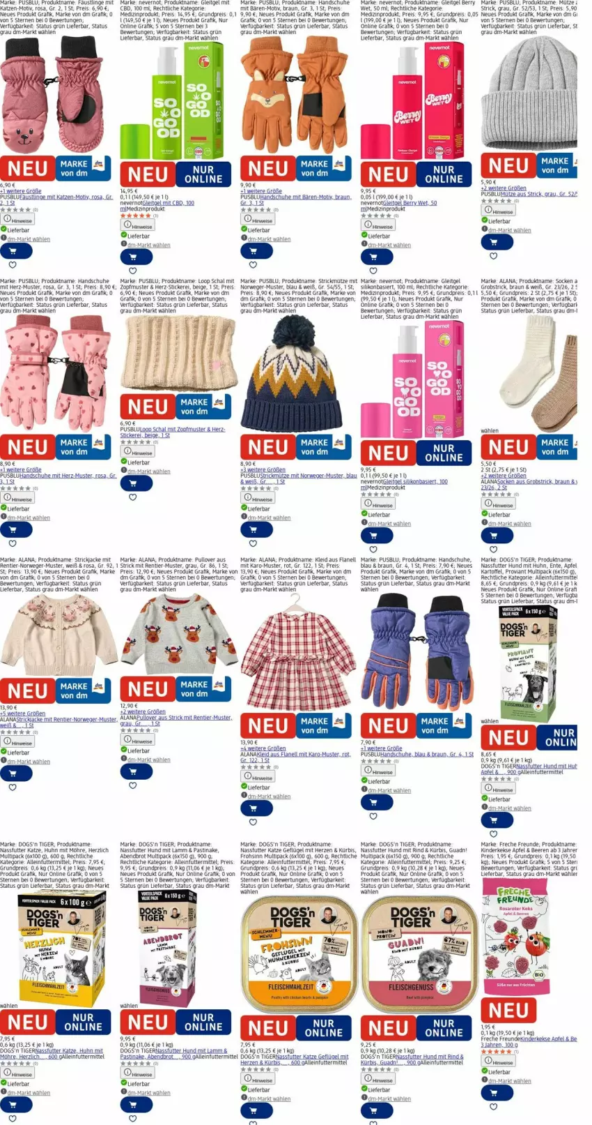 Aktueller Prospekt Dm Drogerie - Prospekte - von 10.11 bis 19.11.2025 - strona 9 - produkty: alleinfuttermittel, apfel, asti, aust, beere, beeren, braun, brot, eis, elle, ente, fleisch, freche freunde, Geflügel, grohe, handschuhe, Jacke, kartoffel, keks, kekse, Kinder, kleid, Kürbis, lamm, medizinprodukt, Mütze, nassfutter, nuss, obst, Proviant, Pullover, rasen, reis, rind, rwe, saro, Schal, schuhe, sim, socken, Strickjacke, tee, Ti, usb