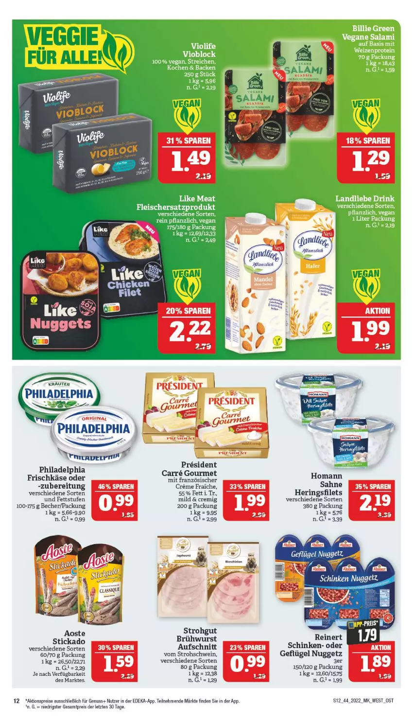 Aktueller Prospekt Marktkauf - Prospekt - von 31.10 bis 05.11.2022 - strona 16 - produkty: aktionspreis, aufschnitt, Becher, Brühwurst, creme, deka, eis, filet, filets, Geflügel, hering, Herings, heringsfilets, homann, nuss, philadelphia, reis, ring, sahne, schinken, schwein, stickado, Ti, wein, wurst, ZTE