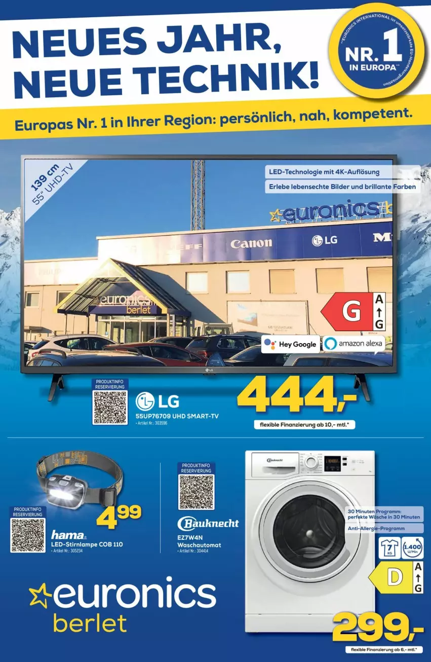 Aktueller Prospekt Euronics - Prospekte - von 19.01 bis 26.01.2022 - strona 1 - produkty: auto, hama, Ti, uhd