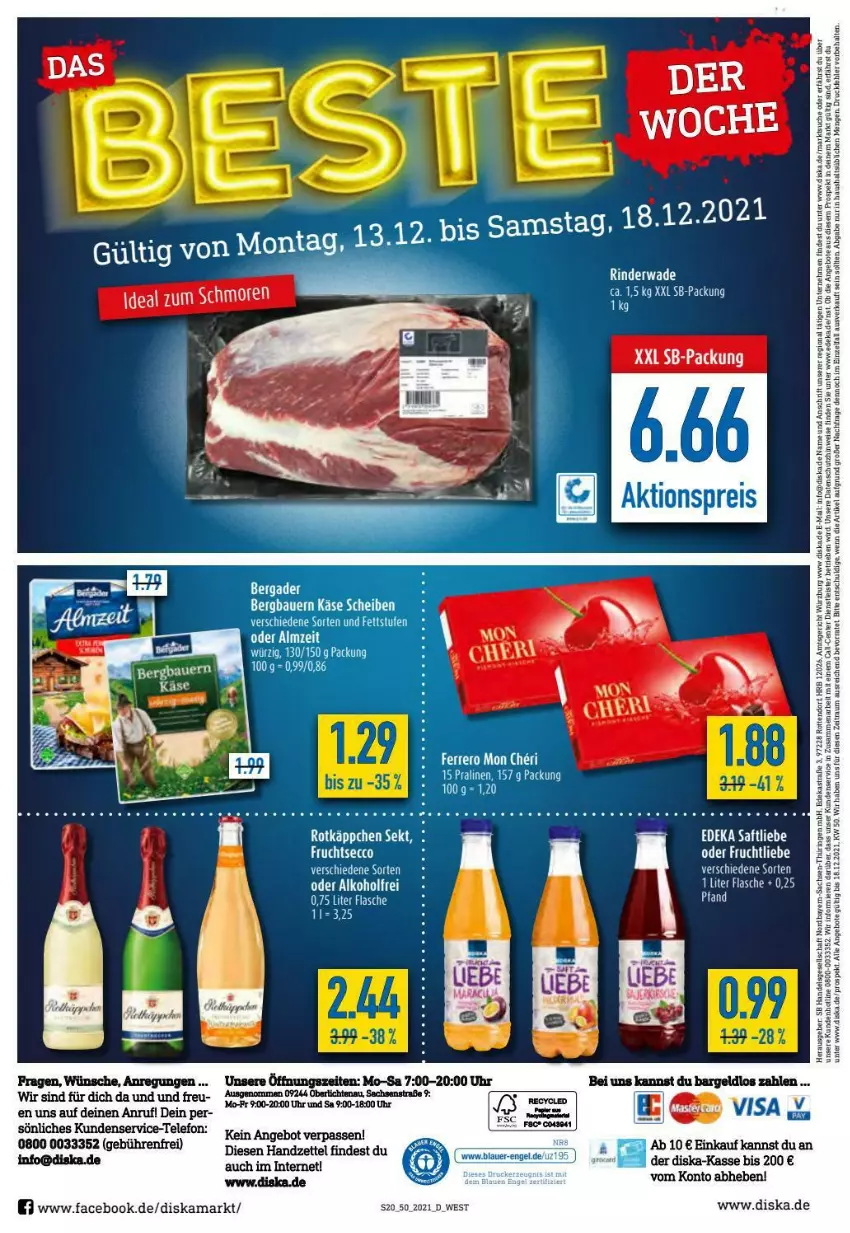 Aktueller Prospekt Diska - Prospekte - von 13.12 bis 18.12.2021 - strona 20 - produkty: alkohol, angebot, angebote, deka, eis, ente, saft, tee, telefon, Ti, uhr