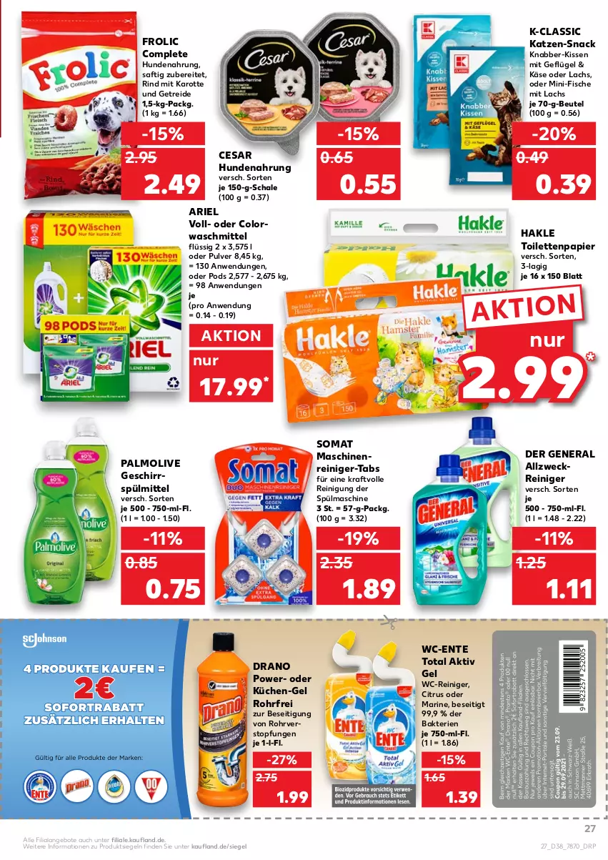 Aktueller Prospekt Kaufland - von 23.09 bis 29.09.2021 - strona 27