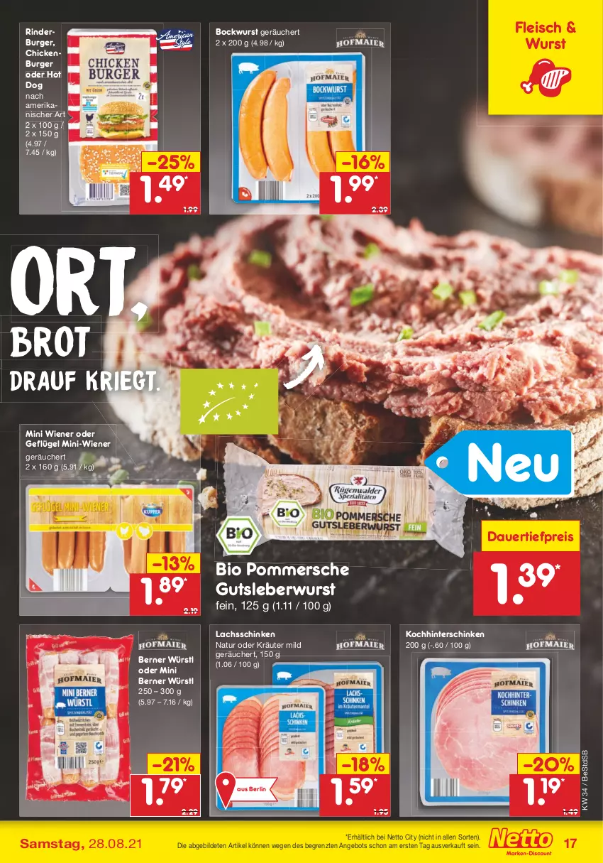 Aktueller Prospekt Netto Marken-Discount - Filial Angebote - von 23.08 bis 28.08.2021 - strona 17