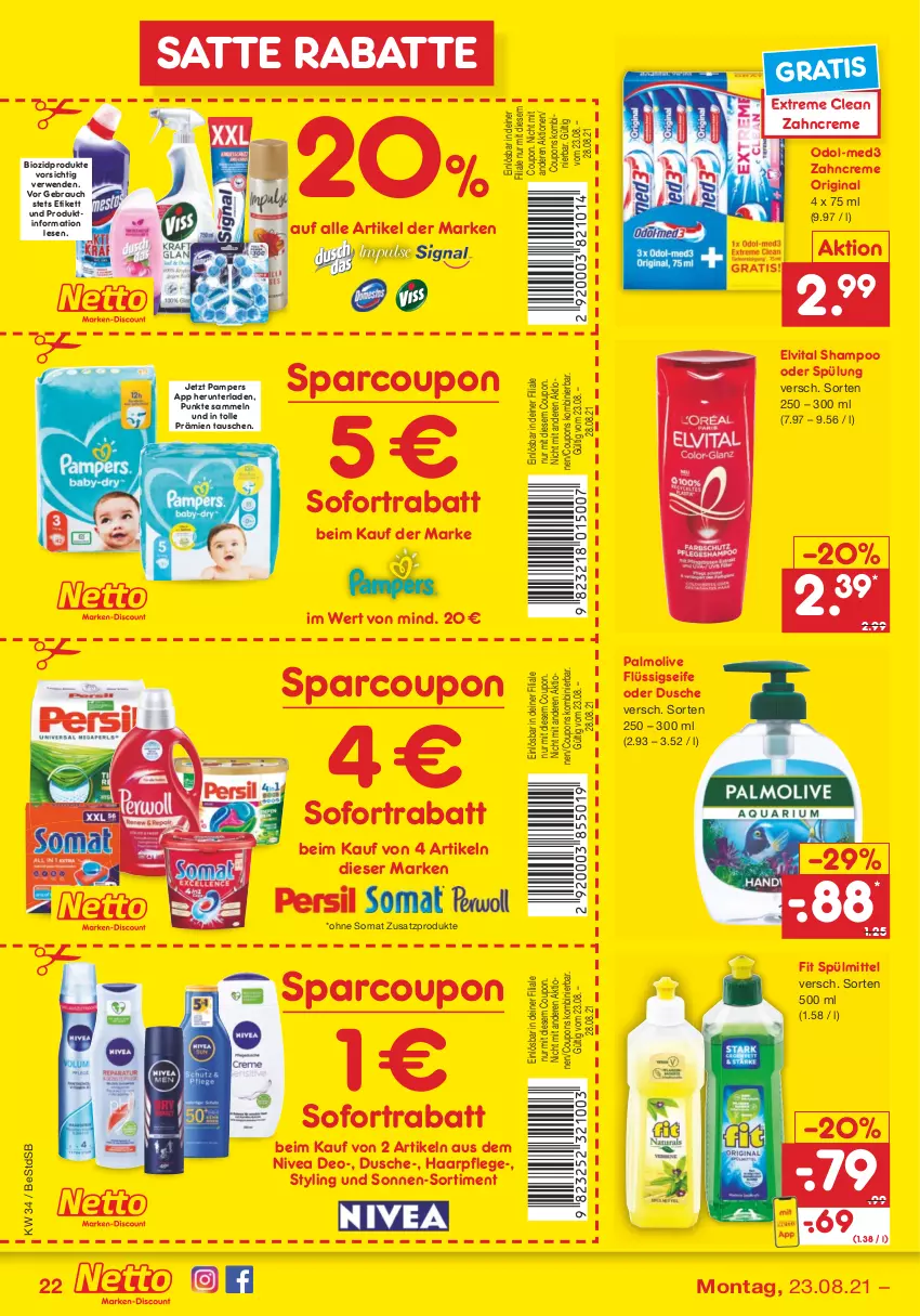 Aktueller Prospekt Netto Marken-Discount - Filial Angebote - von 23.08 bis 28.08.2021 - strona 22