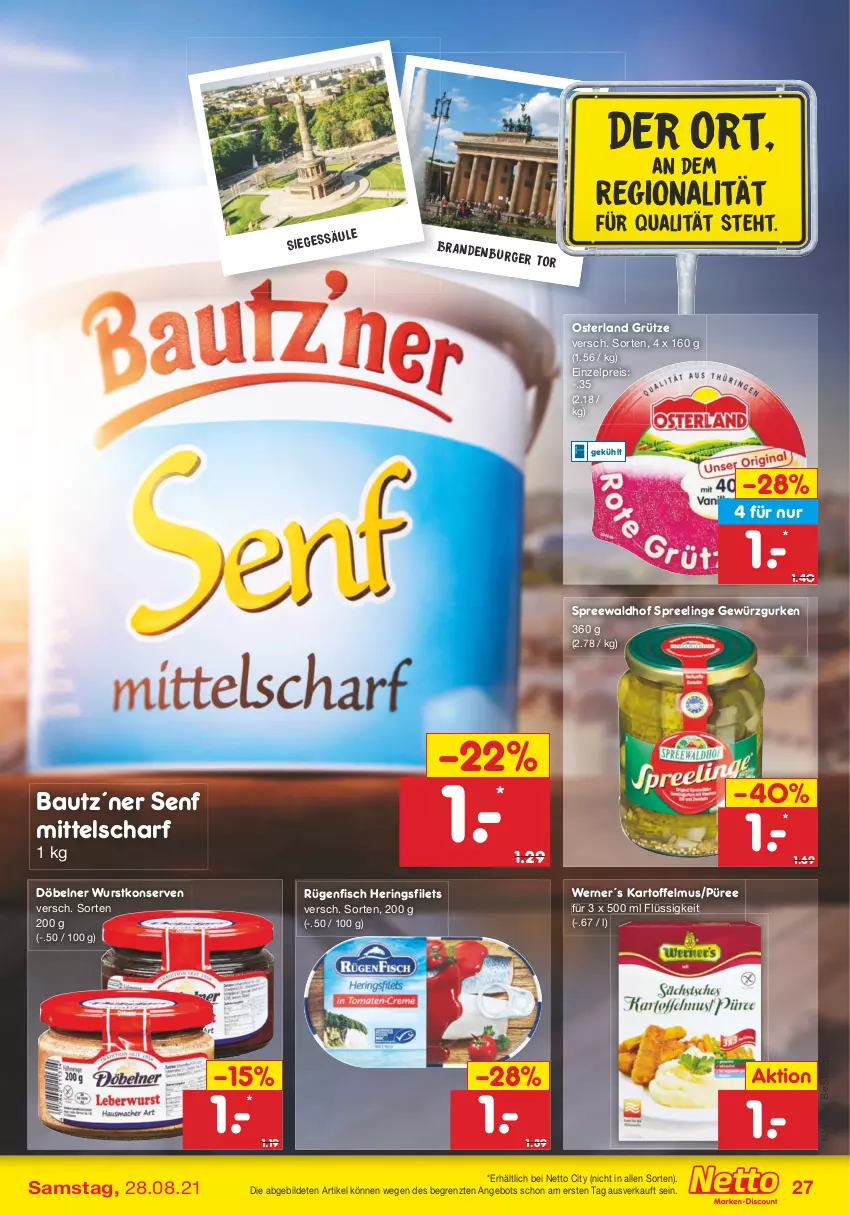 Aktueller Prospekt Netto Marken-Discount - Filial Angebote - von 23.08 bis 28.08.2021 - strona 27