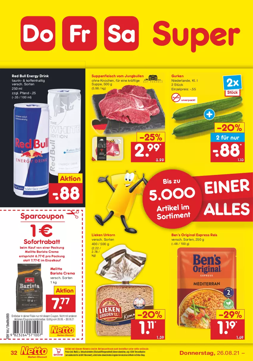 Aktueller Prospekt Netto Marken-Discount - Filial Angebote - von 23.08 bis 28.08.2021 - strona 32