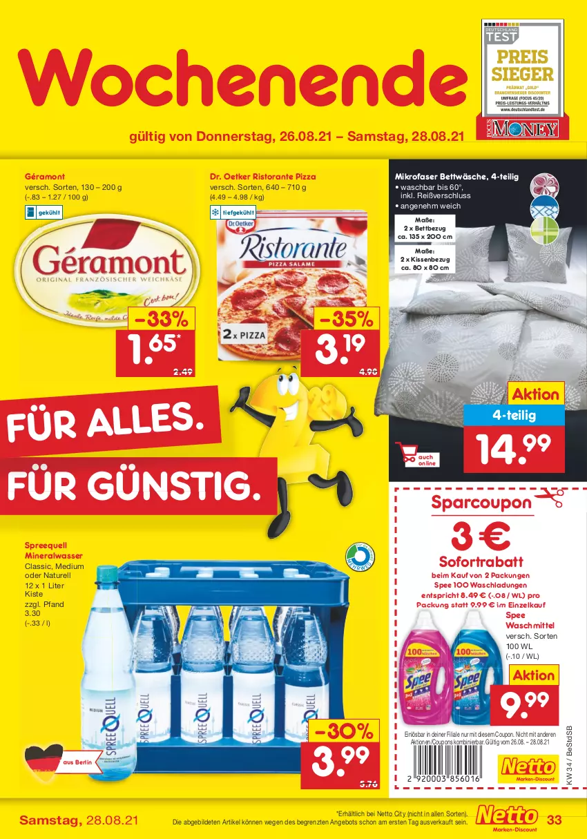 Aktueller Prospekt Netto Marken-Discount - Filial Angebote - von 23.08 bis 28.08.2021 - strona 33