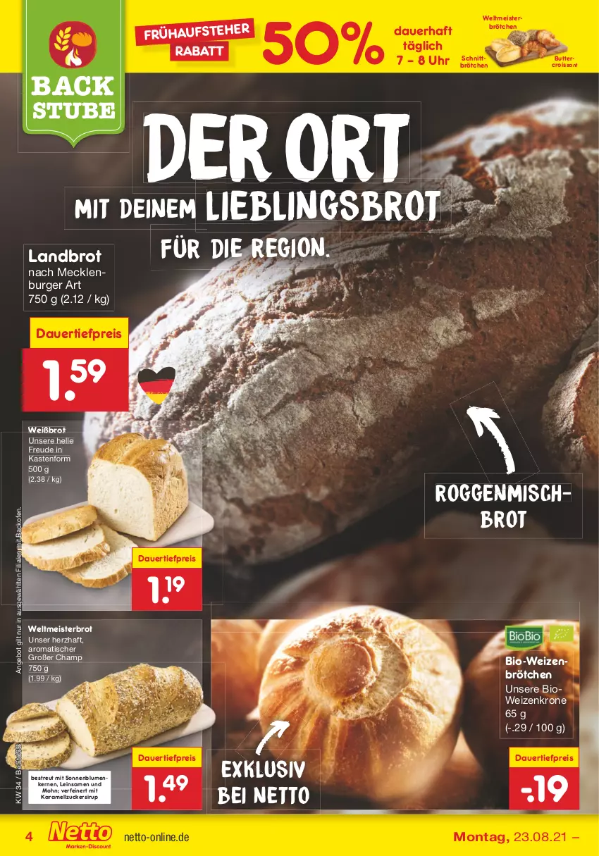 Aktueller Prospekt Netto Marken-Discount - Filial Angebote - von 23.08 bis 28.08.2021 - strona 4