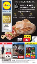 Gazetka promocyjna Lidl - Aktionsprospekt - Gazetka - ważna od 27.08 do 27.08.2022 - strona 1 - produkty: angebot, angebote, Bad, bio, brot, Cap, crivit, eis, lebensmittel, Parkside, Rauch, reis, Ti, ZTE