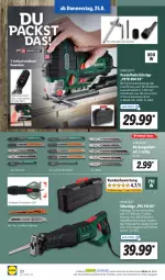 Gazetka promocyjna Lidl - Aktionsprospekt - Gazetka - ważna od 27.08 do 27.08.2022 - strona 20 - produkty: Arbeitsleuchte, eis, Holz, koffer, latte, Leuchte, ndk, Parkside, Pendelhubstichsäge, Ria, Säbelsäge, säge, Schal, Schale, stichsäge, Ti