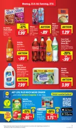 Gazetka promocyjna Lidl - Aktionsprospekt - Gazetka - ważna od 27.08 do 27.08.2022 - strona 7 - produkty: alkohol, angebot, apfel, apfelsaft, cola, coupon, coupons, Dr. Oetker, eis, fanta, Floralys, frucht, Gelatelli, gin, küche, Küchen, Mezzo Mix, Mixer, mixery, müsli, reis, saft, sprite, stieleis, Ti, tücher, vita, vitalis, vitalis müsli, waschmittel, ZTE