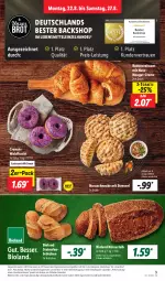 Gazetka promocyjna Lidl - Aktionsprospekt - Gazetka - ważna od 27.08 do 27.08.2022 - strona 9 - produkty: bio, bioland, brot, brötchen, butter, creme, Croissant, Donut, eis, frucht, lebensmittel, nuss, Nussschnecke, Ofen, reis, steinofen, Ti