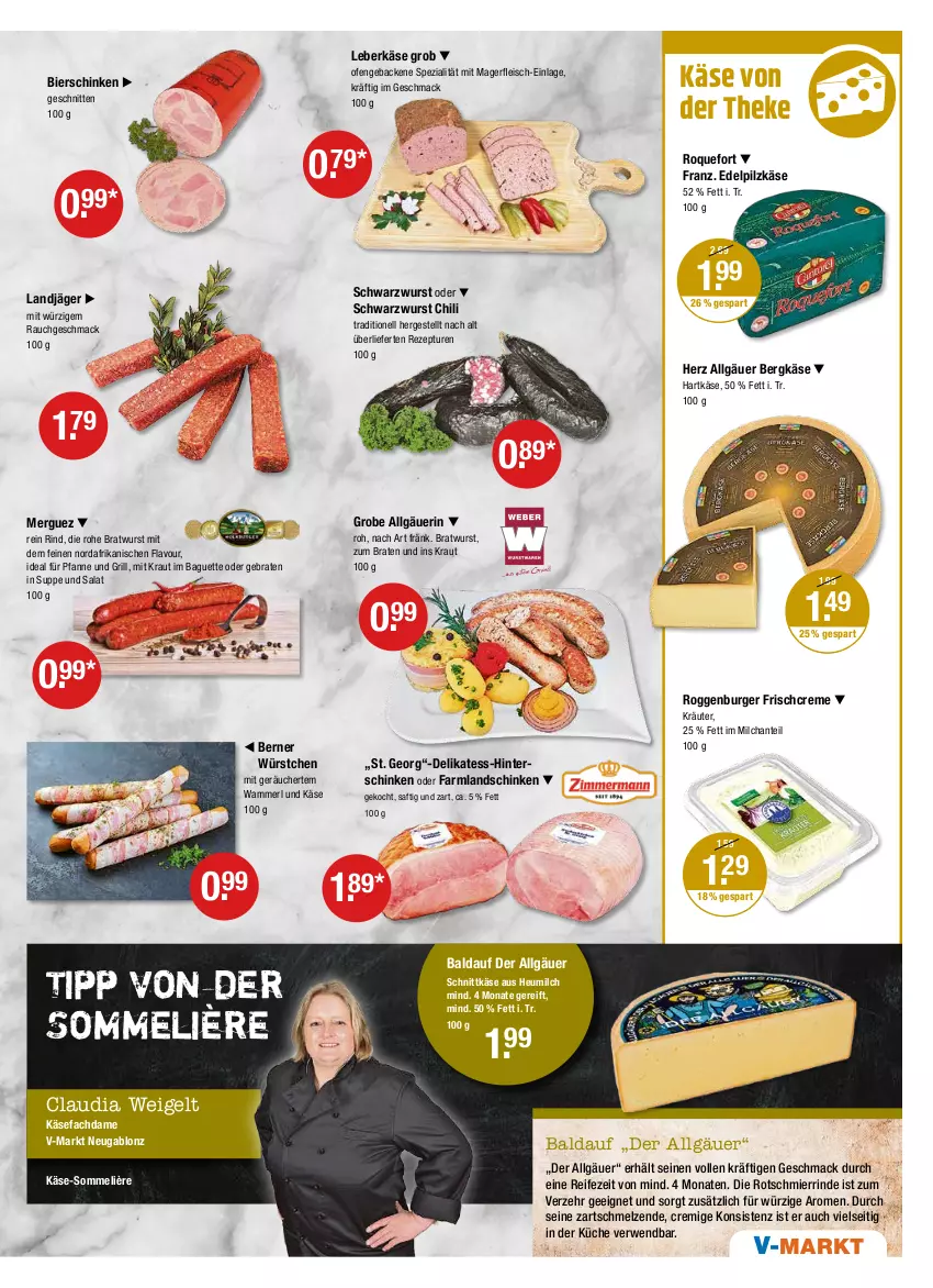 Aktueller Prospekt Vmarkt - V-Markt - von 22.09 bis 28.09.2022 - strona 3 - produkty: baguette, Bergkäse, bier, bierschinken, braten, bratwurst, burger, chili, creme, eis, fleisch, geback, grill, hartkäse, Heu, heumilch, hinterschinken, Käse, Kraut, kräuter, küche, landjäger, landschinken, leberkäs, leberkäse, LG, mac, merl, milch, Ofen, pfanne, Rauch, rezept, rind, rwe, saft, salat, schinken, schnitten, schnittkäse, Schwarzwurst, Spezi, suppe, Ti, wurst, würstchen