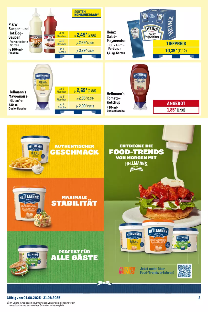 Aktueller Prospekt Metro - Monats-Menü - von 01.08 bis 31.08.2025 - strona 3 - produkty: angebot, beutel, bulgur, burger, eis, elle, erbsen, Falafel, filet, flasche, Gesundheit, gewürz, heinz, hot dog, Käse, ketchup, kichererbsen, LG, mac, mayonnaise, mehl, Metro, milch, reis, ring, salat, sauce, saucen, schafskäse, snack, teller, Ti, tiefpreis, tortilla, Vegeta, weizenmehl, wrap, wraps, Yo