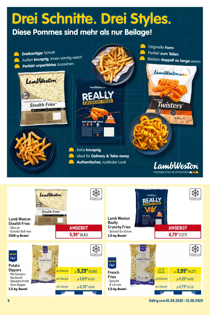 Aktueller Prospekt Metro - Monats-Menü - von 01.08 bis 31.08.2025 - strona 6 - produkty: angebot, beutel, blume, blumen, blumenöl, dessert, desserts, dip, eis, elle, ente, fisch, fische, Fischer, fischstäbchen, flakes, fleisch, gnocchi, Hähnchenfleisch, hartweizen, ilag, Kinder, küche, leco, Lusti, nuggets, pasta, pommes, pute, Putenfleisch, reis, Schere, sonnenblume, sonnenblumen, sonnenblumenöl, Spezi, Spiele, Ti, tiefpreis, Tiere