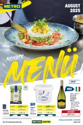 Gazetka promocyjna Metro - Monats-Menü - Gazetka - ważna od 31.08 do 31.08.2025 - strona 1 - produkty: angebot, avocado, beutel, ecco, eimer, elle, flasche, frizzante, frucht, joghur, joghurt, Metro, metro gastro, natur, prosecco, Ti, würfel