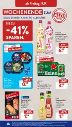 Gazetka promocyjna AldiSud - NÄCHSTE WOCHE - Gazetka - ważna od 10.09 do 10.09.2022 - strona 28 - produkty: aldi, alle artikel ohne dekoration, Apple, auer, baguette, berentzen, bier, dekoration, eis, elle, essig, filet, filets, fisch, fische, Fischer, flasche, gin, heineken, knallerpreis, Kühne, mozzarella, nuss, reis, rel, Schere, Spezi, teller, Ti, tomate, walnuss, ZTE