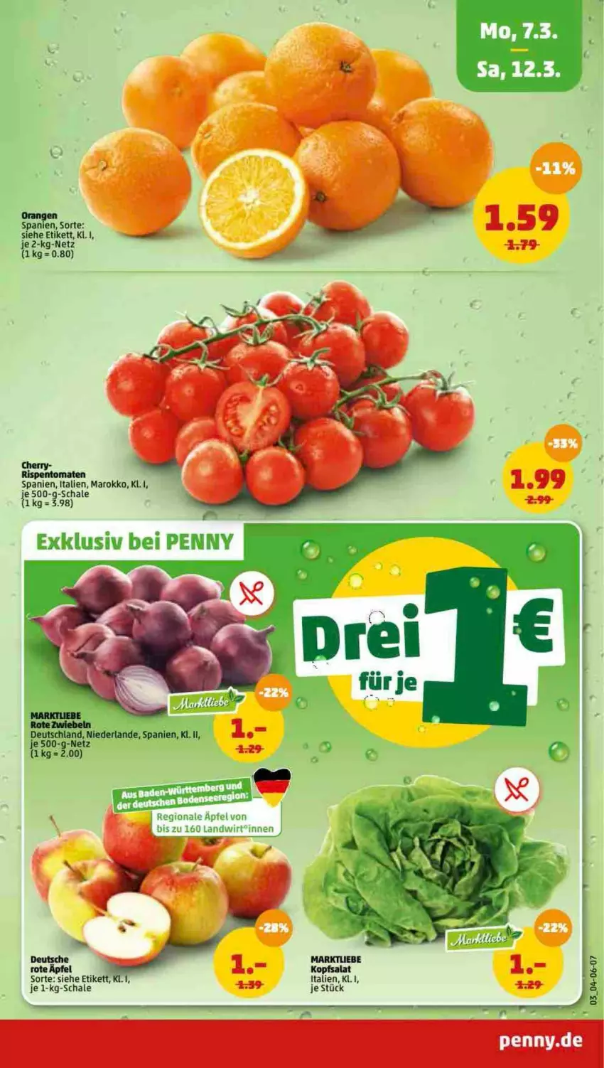 Aktueller Prospekt Penny - Prospekte - von 07.03 bis 12.03.2022 - strona 3 - produkty: kopfsalat, salat, Schal, Schale, Ti