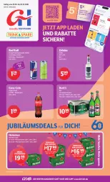 Gazetka promocyjna Getraenke Hoffmann - Prospekte - Gazetka - ważna od 02.10 do 02.10.2026 - strona 1 - produkty: angebot, angebote, bier, coca-cola, cola, drink, eis, energy drink, gin, heineken, Jubiläums, red bull, reis, Ti, vodka