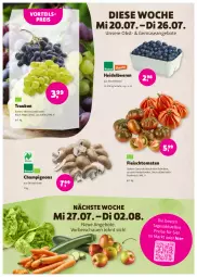 Gazetka promocyjna Denns Biomarkt - Prospekte - Gazetka - ważna od 02.08 do 02.08.2022 - strona 2 - produkty: angebot, angebote, beere, beeren, champignon, champignons, eis, elle, fleisch, heidelbeere, heidelbeeren, lack, lion, obst, rebell, reis, Ria, Schal, Schale, tomate, tomaten, trauben, vorteilspreis