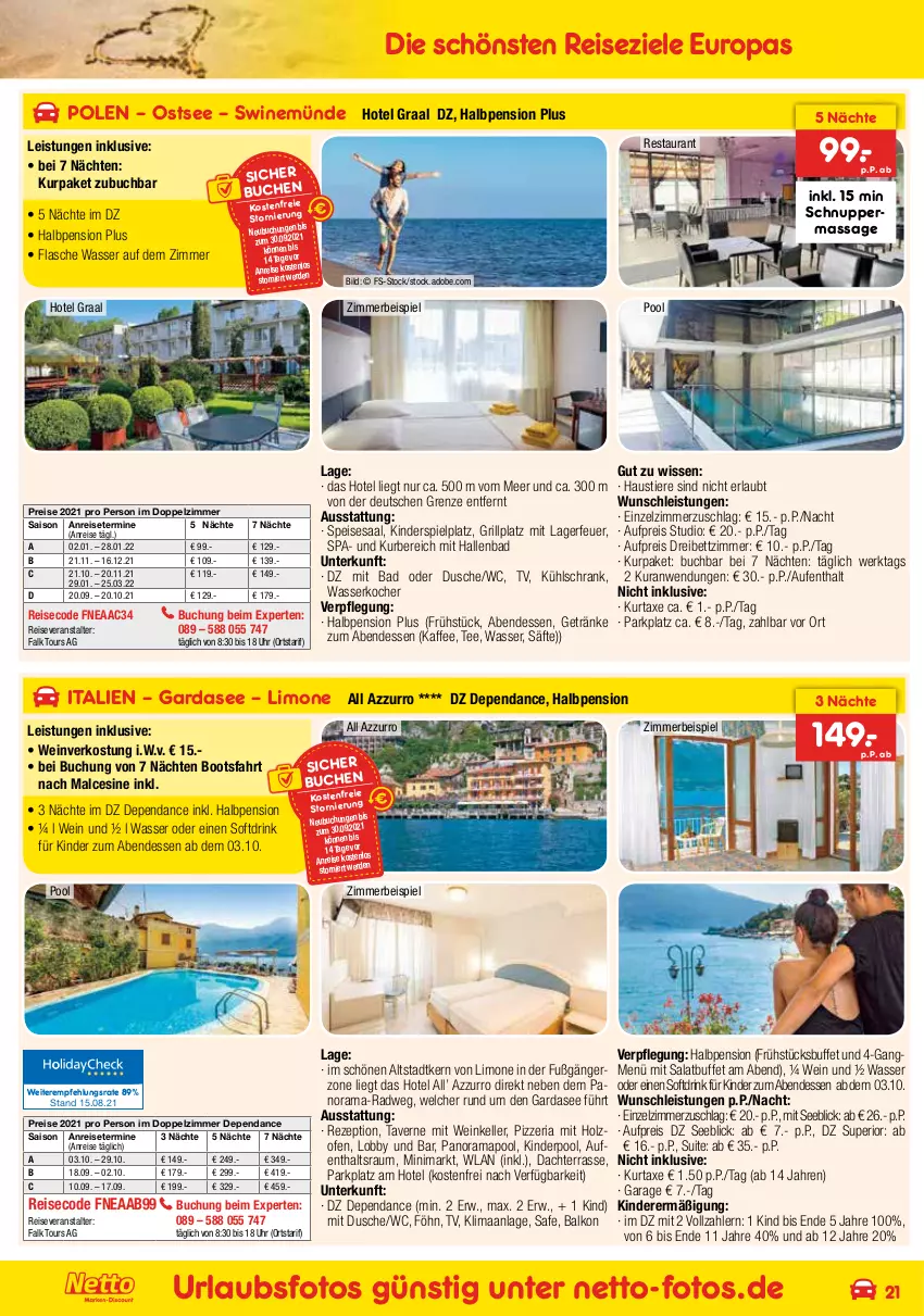 Aktueller Prospekt Netto Marken-Discount - Reisemagazin September - von 26.08 bis 30.09.2021 - strona 21