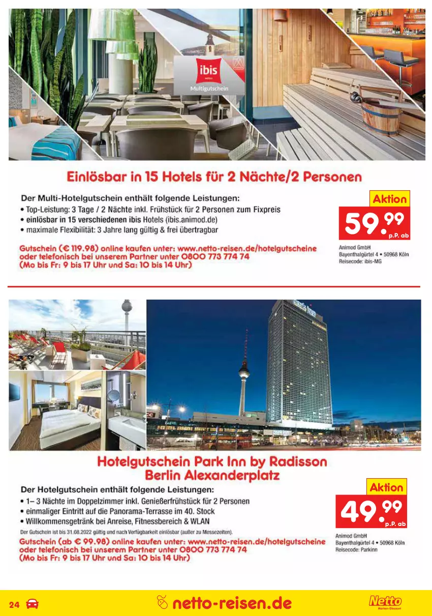 Aktueller Prospekt Netto Marken-Discount - Reisemagazin September - von 26.08 bis 30.09.2021 - strona 24