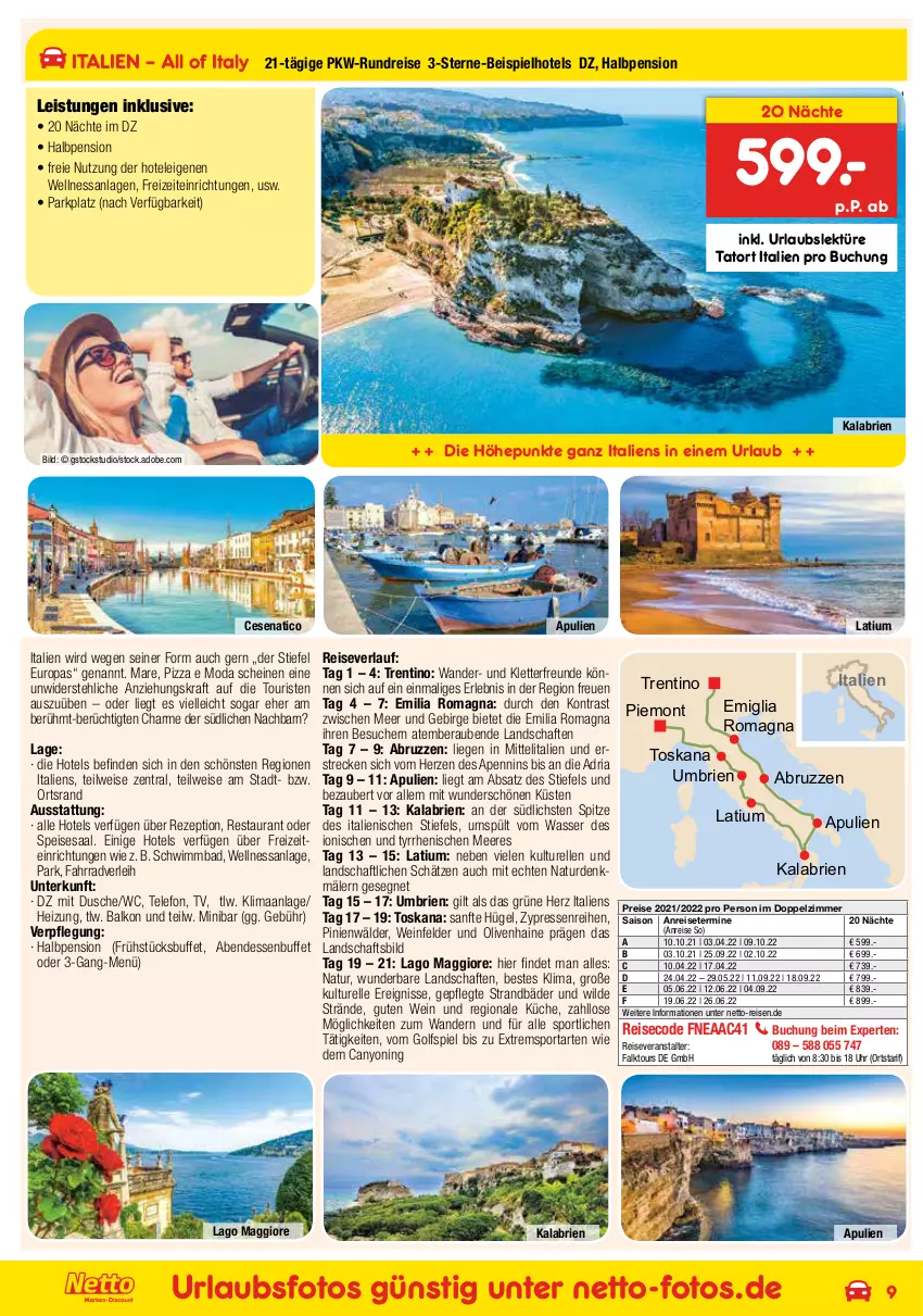 Aktueller Prospekt Netto Marken-Discount - Reisemagazin September - von 26.08 bis 30.09.2021 - strona 9