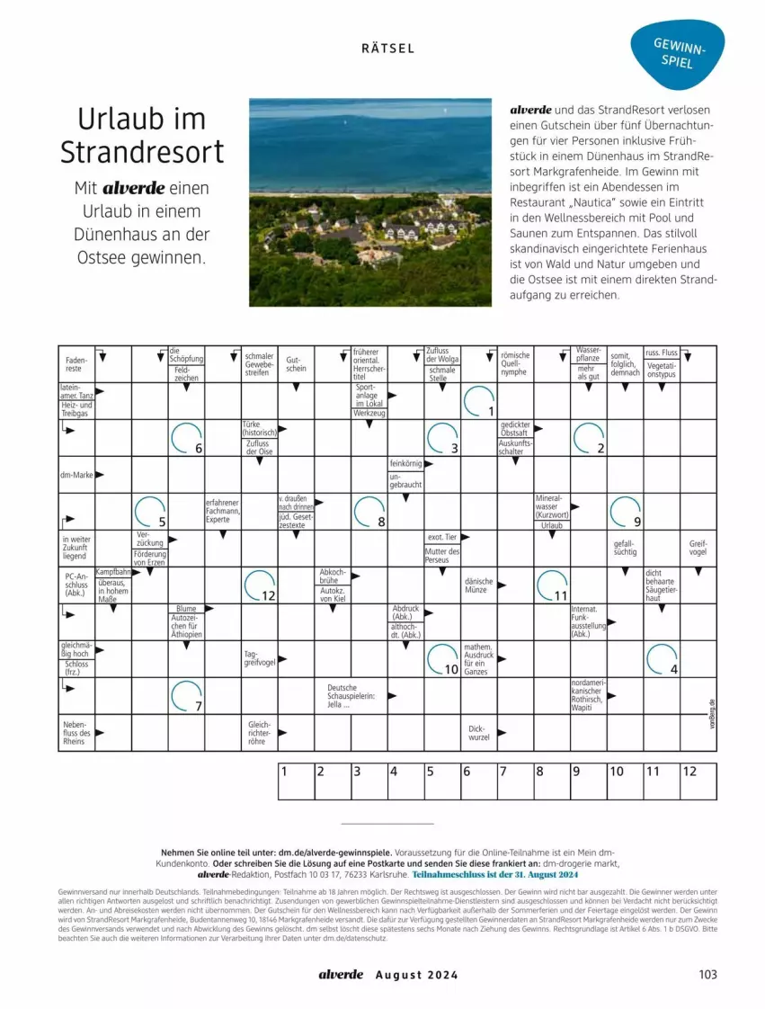 Aktueller Prospekt Dm Drogerie - Prospekte - von 01.08 bis 31.08.2024 - strona 103 - produkty: Alverde, eis, erde, gewinnspiel, gutschein, Liege, natur, pool, reifen, Spiele, Ti, wellnessbereich