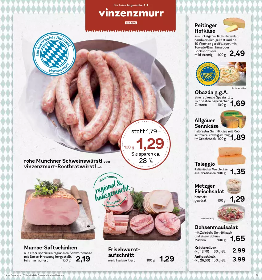 Aktueller Prospekt Aez - Prospekte - von 19.04 bis 23.04.2022 - strona 5 - produkty: antipasti, asti, aufschnitt, basilikum, eis, elle, Feigen, fleisch, fleischsalat, gewürz, halbfester schnittkäse, Heu, heumilch, Käse, kräuter, LG, mac, milch, mit zwiebeln, obazda, olive, oliven, reis, saft, saftschinken, salat, schinken, schnittkäse, schnittlauch, schwein, schweine, Spezi, teller, Ti, tomate, weichkäse, wein, weine, wurst, zwiebel, zwiebeln