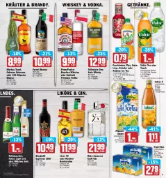 Gazetka promocyjna Aez - Prospekte - Gazetka - ważna od 23.04 do 23.04.2022 - strona 19 - produkty: bourbon, bourbon whiskey, Cap, capri-sun, eis, eistee, elle, espresso, Etiqueta Blanca, Fernet, fernet branca, flasche, gerolsteine, gerolsteiner, getränk, getränke, gin, Hohes C, ice tea, kräuter, licor, licor 43, likör, limo, osborne, pfanne, Pfanner, premium vodka, reis, rotkäppchen, sekt, steiner, tee, teller, Ti, tullamore, tullamore dew, veterano, vodka, volvic, whiskey, whisky