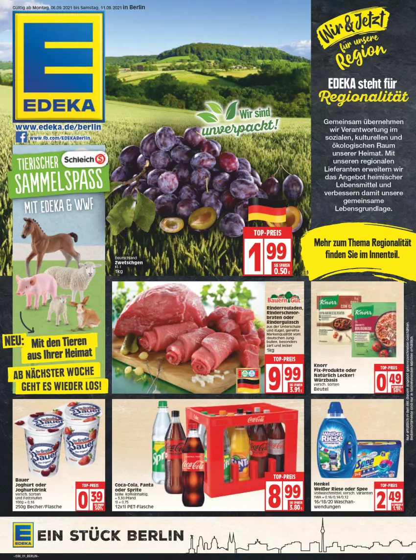 Aktueller Prospekt Edeka - Angebote der Woche - von 06.09 bis 11.09.2021 - strona 1