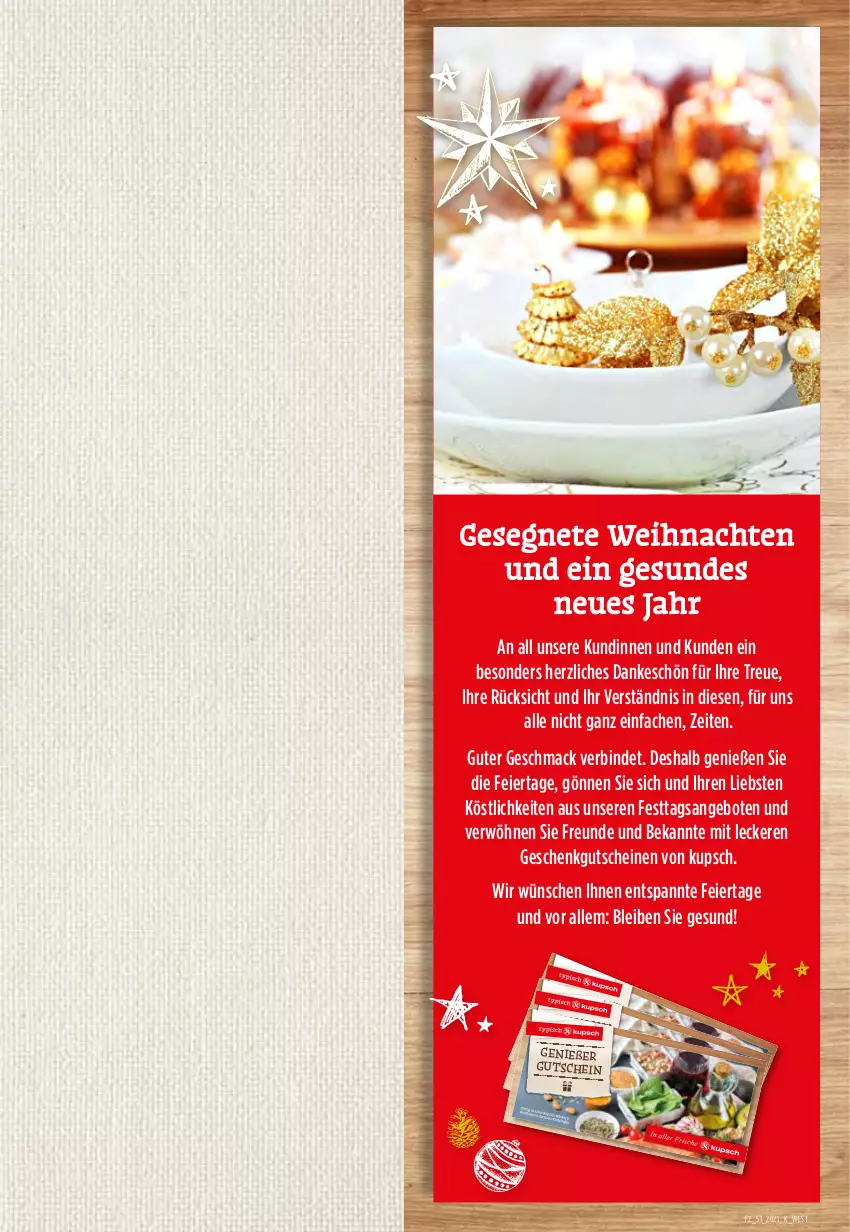 Aktueller Prospekt Kupsch - Angebote der Woche - von 20.12 bis 25.12.2021 - strona 2 - produkty: angebot, angebote, eier, gutschein, gutscheine, mac, weihnachten