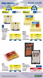 Gazetka promocyjna Metro - Wochen-Angebote Gastro - Gazetka - ważna od 15.11 do 15.11.2025 - strona 11 - produkty: angebot, bacon, bag-in-box, butter, butterkäse, crème fraîche, edamer, eimer, eis, gouda, Käse, Kugel, mac, Metro, milch, milram, mozzarella, reis, rel, schnitten, Ti, tulip, wurst