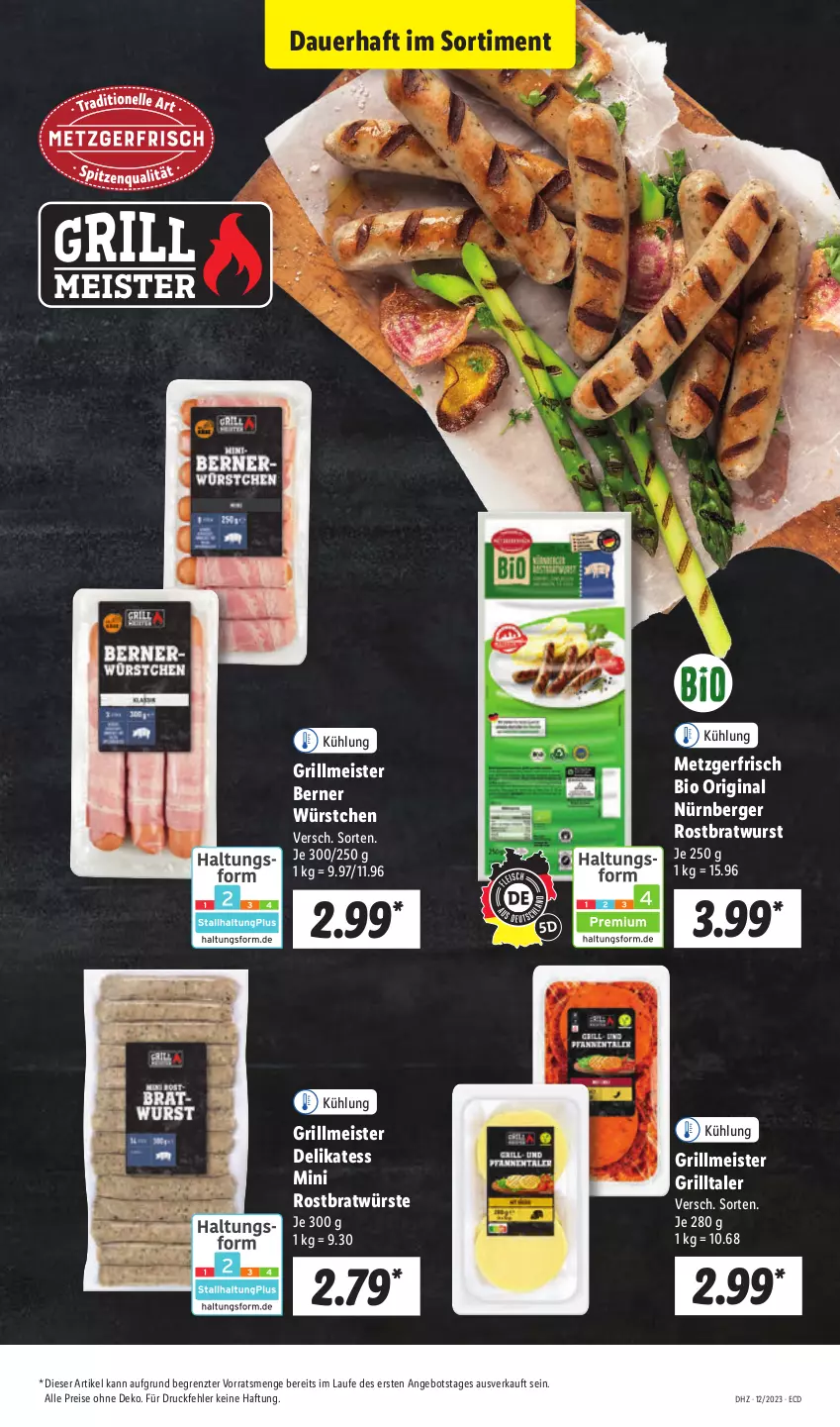 Aktueller Prospekt Lidl - Aktionsprospekt - von 12.03 bis 17.03.2023 - strona 43 - produkty: angebot, auer, Berger, bio, bratwurst, eis, gin, grill, Meister, nürnberger, reis, rostbratwurst, Ti, wurst, würstchen, ZTE