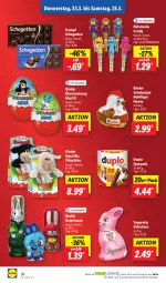 Gazetka promocyjna Lidl - Aktionsprospekt - Gazetka - ważna od 17.03 do 17.03.2023 - strona 40 - produkty: duplo, elle, Kinder, Kinder Maxi, kinder schokolade, ndk, nestlé, Plüsch, rum, Schal, Schale, schogetten, schoko, schokolade, teller, Ti, Yo, yogurette