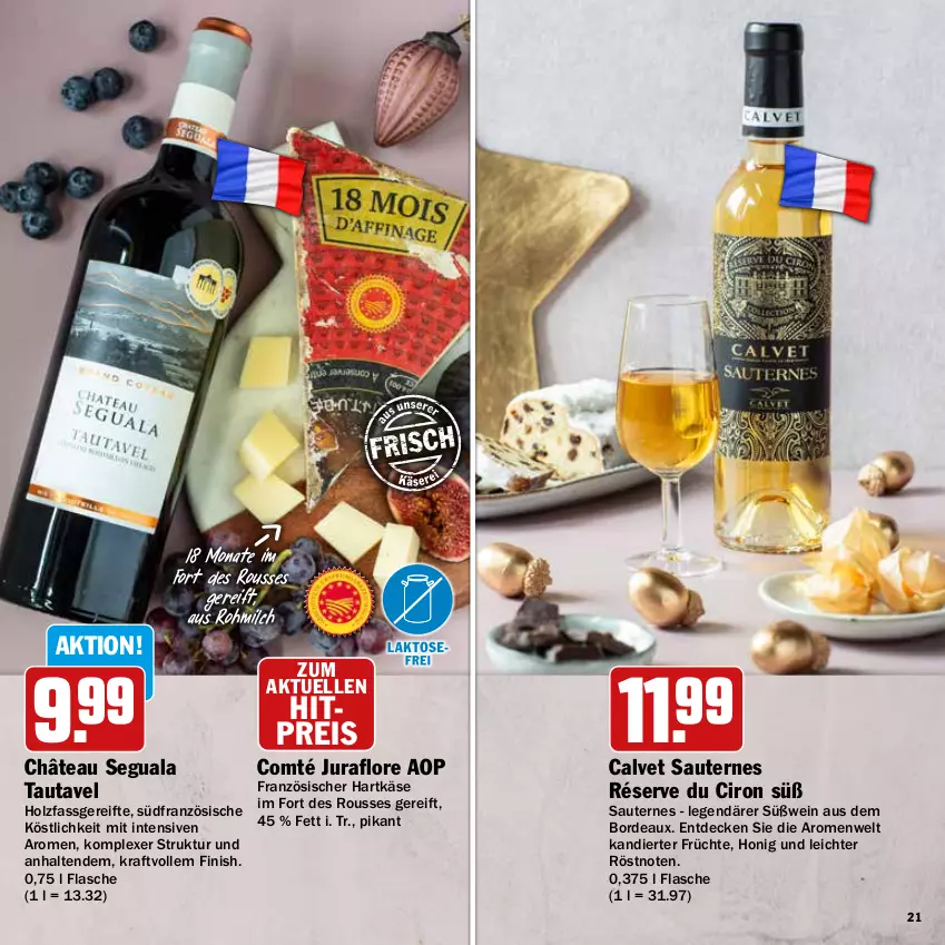 Aktueller Prospekt Hit - Wochenprospekt - von 24.11 bis 31.12.2025 - strona 21 - produkty: comté, decke, eis, elle, Finish, flasche, früchte, hartkäse, Holz, honig, Jura, Käse, kraft, milch, reis, Sauternes, Ti, wein
