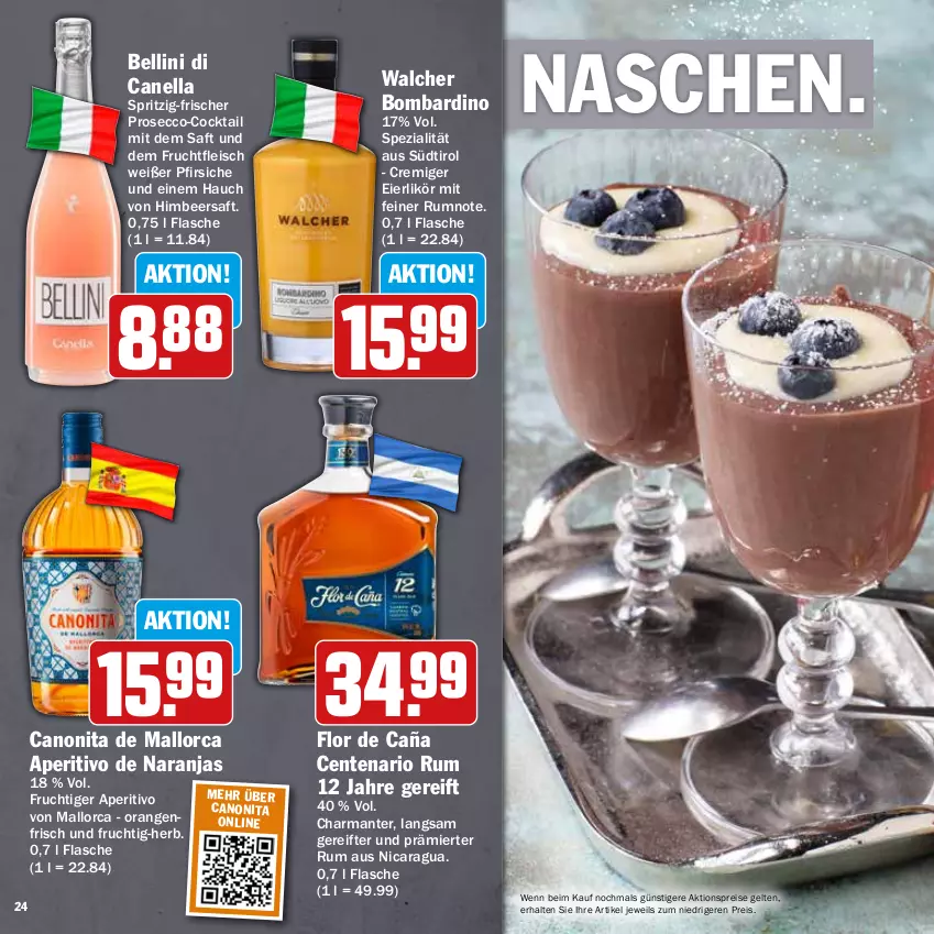 Aktueller Prospekt Hit - Wochenprospekt - von 24.11 bis 31.12.2025 - strona 24 - produkty: aktionspreis, canon, cocktail, ecco, eier, eierlikör, eis, ente, flasche, fleisch, frucht, fruchtfleisch, harman, himbeer, likör, orange, orangen, pfirsich, pfirsiche, prosecco, reis, rum, saft, Spezi, Ti