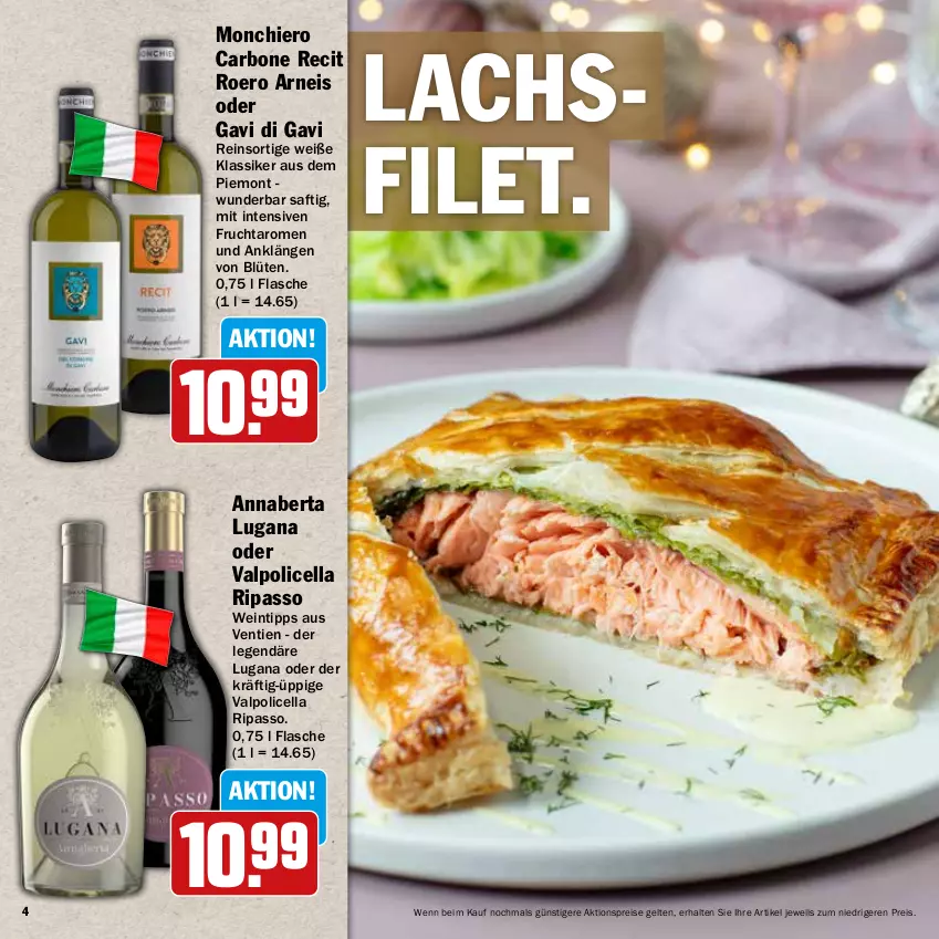 Aktueller Prospekt Hit - Wochenprospekt - von 24.11 bis 31.12.2025 - strona 4 - produkty: aktionspreis, Blüte, eis, filet, flasche, frucht, lachs, lachsfilet, passo, reis, saft, Ti, Valpolicella, wein