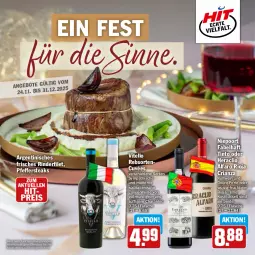 Gazetka promocyjna Hit - Wochenprospekt - Gazetka - ważna od 31.12 do 31.12.2025 - strona 1 - produkty: aktionspreis, cuvée, eis, elle, filet, flasche, frucht, Mode, pfeffer, reis, Ria, rind, rinder, rinderfilet, rioja, steak, steaks, Ti, wein, weine