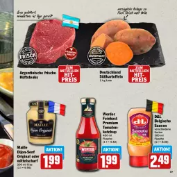 Gazetka promocyjna Hit - Wochenprospekt - Gazetka - ważna od 31.12 do 31.12.2025 - strona 19 - produkty: dijon-senf, eis, elle, erde, feinkost, fisch, flasche, fleisch, gin, hüftsteak, hüftsteaks, ilag, kartoffel, kartoffeln, ketchup, LG, maille, reis, sauce, saucen, senf, steak, steaks, Süßkartoffeln, Ti, tomate, tomaten, tomatenketchup, Wild