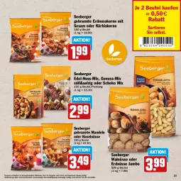 Gazetka promocyjna Hit - Wochenprospekt - Gazetka - ważna od 31.12 do 31.12.2025 - strona 23 - produkty: Berger, beutel, Brei, coupon, erdnuss, erdnüsse, gin, jumbo, Kürbis, kürbiskerne, mandel, mandeln, nuss, salz, schoko, seeberger, sesam, Ti, Tiere