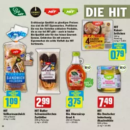 Gazetka promocyjna Hit - Wochenprospekt - Gazetka - ważna od 31.12 do 31.12.2025 - strona 26 - produkty: auer, beutel, bio, Blüte, brötchen, butter, decke, discount, eis, flasche, honig, Kaiser, korn, nuss, reis, sandwich, schwein, sirup, Ti, Tiere, wein