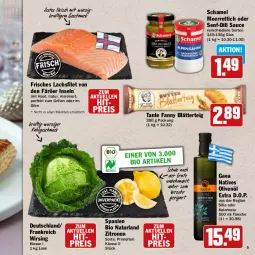 Gazetka promocyjna Hit - Wochenprospekt - Gazetka - ważna od 31.12 do 31.12.2025 - strona 5 - produkty: bio, blätterteig, eis, elle, filet, flasche, fleisch, grill, lachs, lachsfilet, LG, mac, meerrettich, natives olivenöl, natur, naturland, Ofen, olive, oliven, olivenöl, olivenöl extra, reis, Rettich, sauce, Schal, Schale, schamel, senf, tante fanny, Ti, Wirsing, zitrone, zitronen