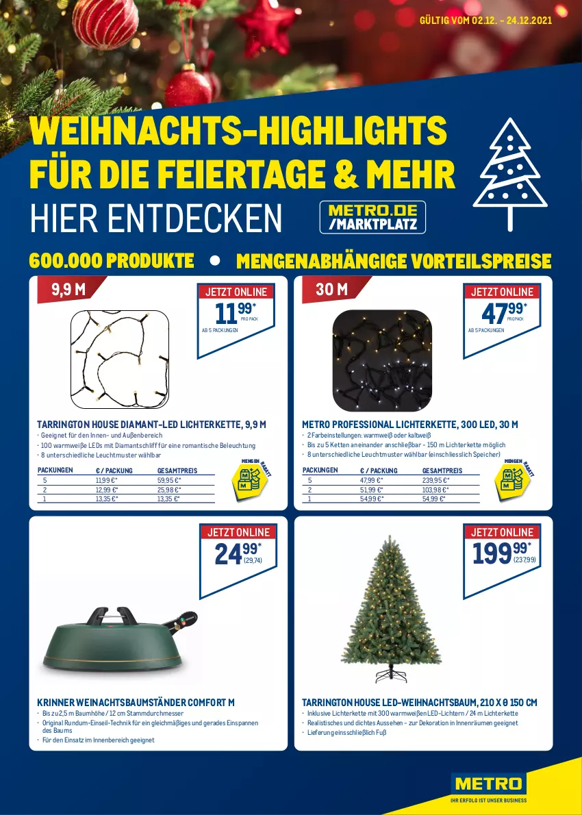 Aktueller Prospekt Metro - Weihnachts-Highlights - von 02.12 bis 24.12.2021 - strona 1