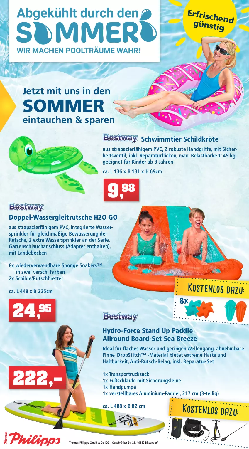 Aktueller Prospekt Thomas Philipps - Prospektwerbung - von 25.07 bis 30.07.2022 - strona 13 - produkty: adapter, bree, elle, Garten, gartenschlauch, Kinder, leine, Ria, ring, rucksack, rwe, sac, schlauch, Sport, Ti, wasser