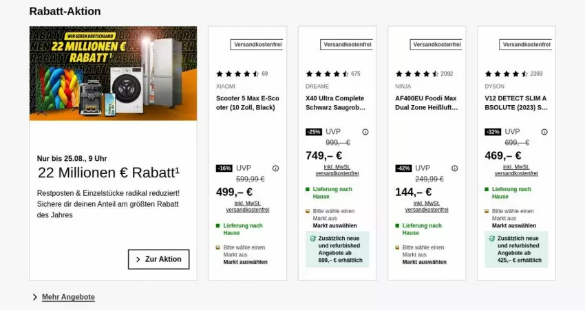 Aktueller Prospekt Saturn - Prospekte - von 18.08 bis 27.08.2025 - strona 1 - produkty: angebot, angebote, Dyson, lack, lion, ndk, scooter, Ti, uhr, versandkostenfrei