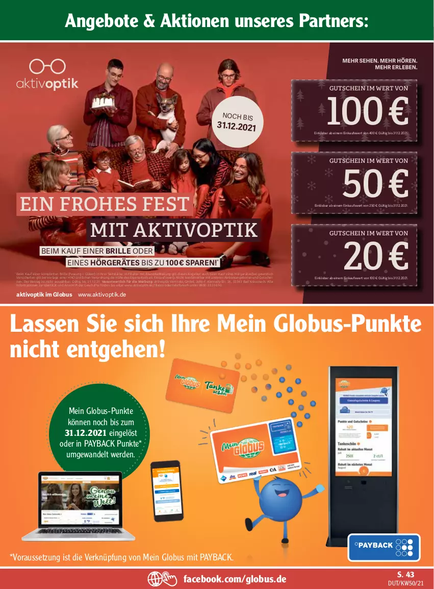 Aktueller Prospekt Globus - Prospekte - von 13.12 bis 18.12.2021 - strona 47 - produkty: Abtei, angebot, angebote, Bad, Brille, erde, Gläser, gutschein, gutscheine, payback, telefon, Ti