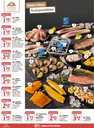 Gazetka promocyjna Globus - Prospekte - Gazetka - ważna od 18.12 do 18.12.2021 - strona 10 - produkty: angebot, angebotspreis, braten, butter, cranberries, dressing, eis, filet, fisch, fische, Fischer, Fischspezialitäten, fischtheke, fleisch, garnelen, gurke, gurken, hering, Herings, Heringshappen, ideal zum braten, knoblauch, lachs, mac, Makrele, Maus, Muscheln, nuss, Rauch, reis, rel, riesengarnelen, ring, Rotbarsch, rotbarschfilet, Saibling, Schere, Spezi, Ti, tisch